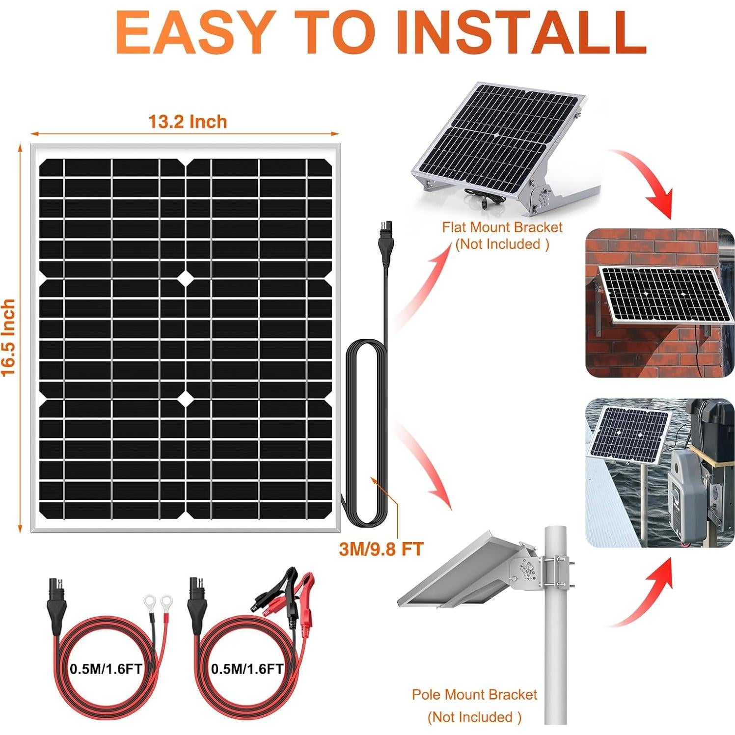 Cargador Solar Mantenedor SUNER POWER 20W 12V MPPT