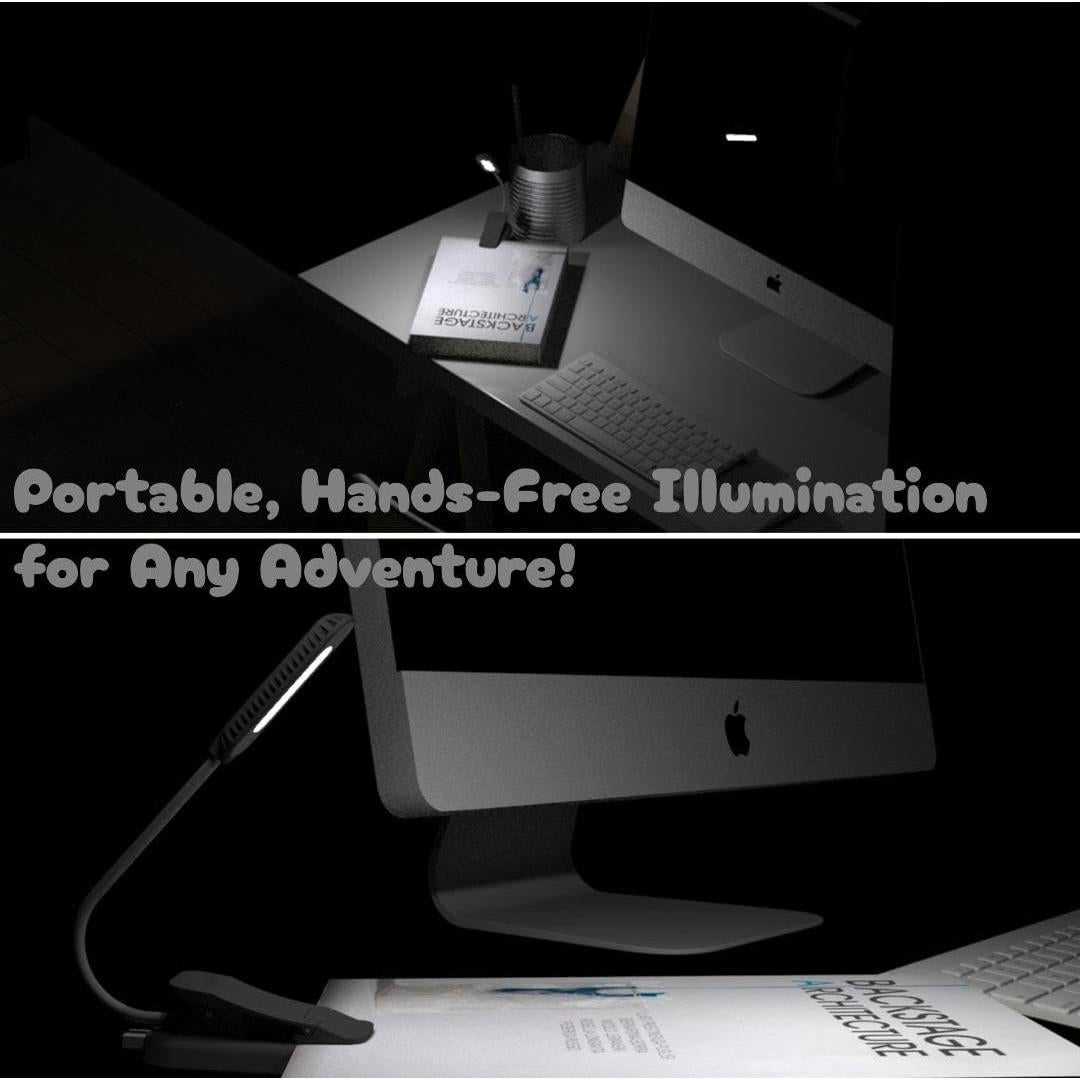 Lámpara de Lectura Recargable MAPTAY con 12 LEDs y 3 Brillos