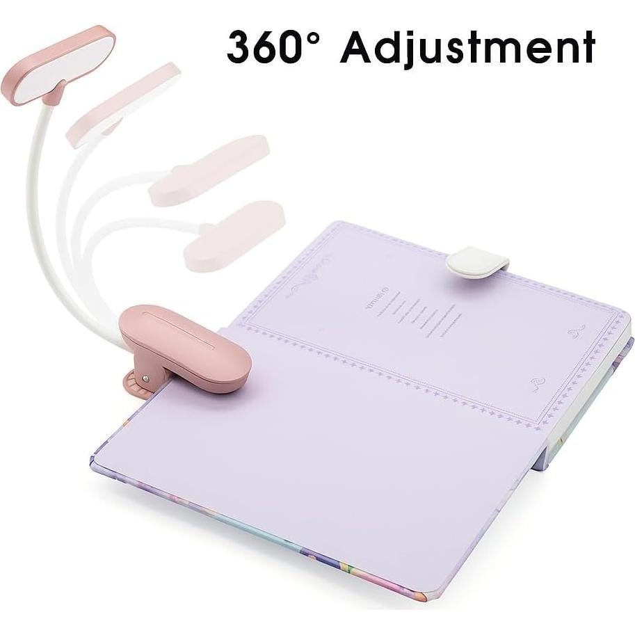 Luz de Libro Recargable Elampros BK01 - 3 Temperaturas, Clip Flexible