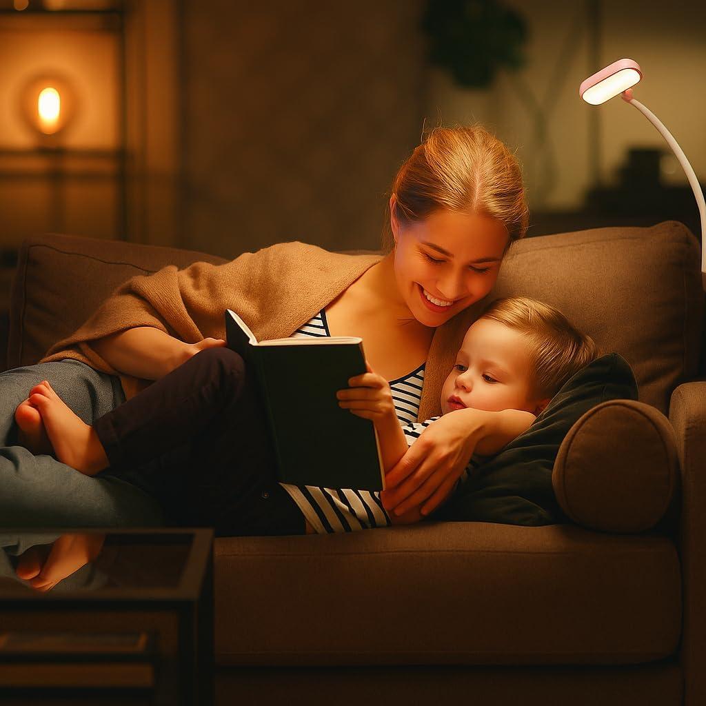 Luz de Libro Recargable Elampros BK01 - 3 Temperaturas, Clip Flexible