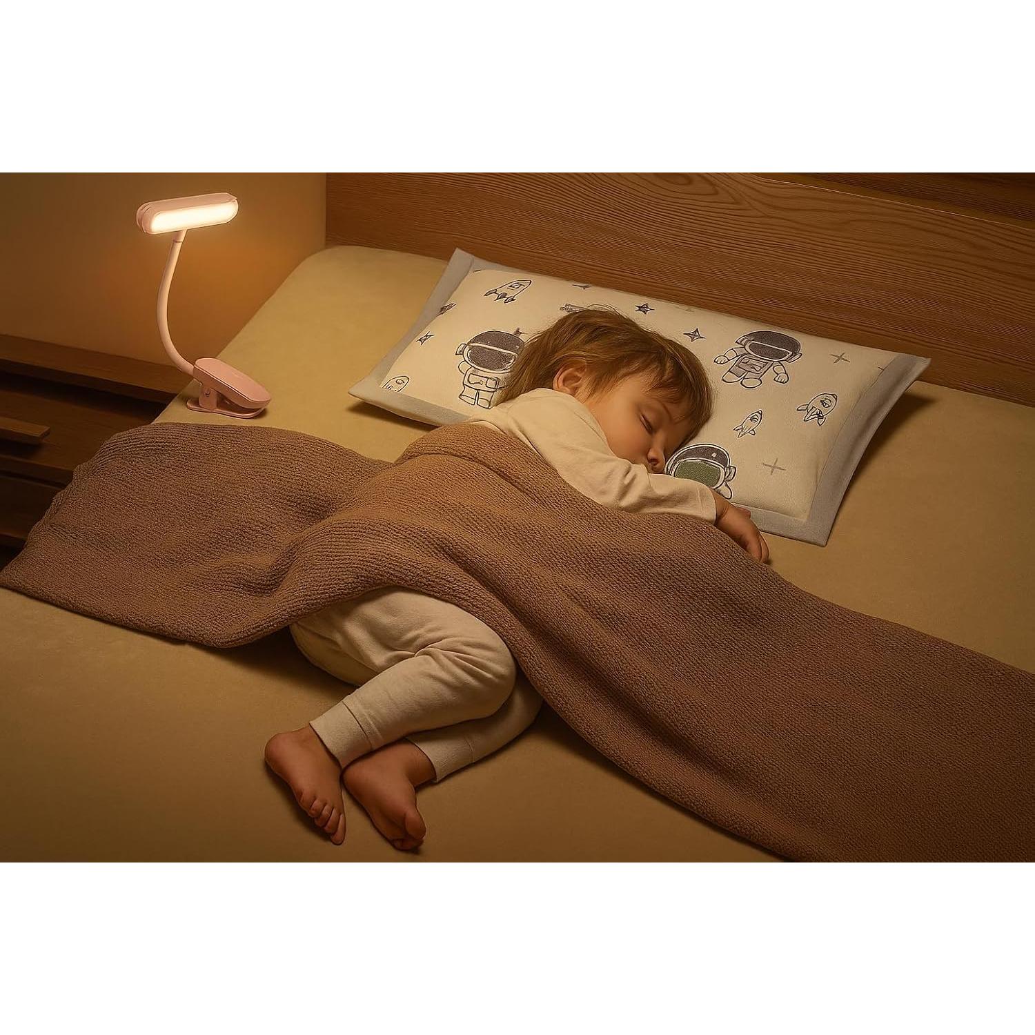 Luz de Libro Recargable Elampros BK01 - 3 Temperaturas, Clip Flexible