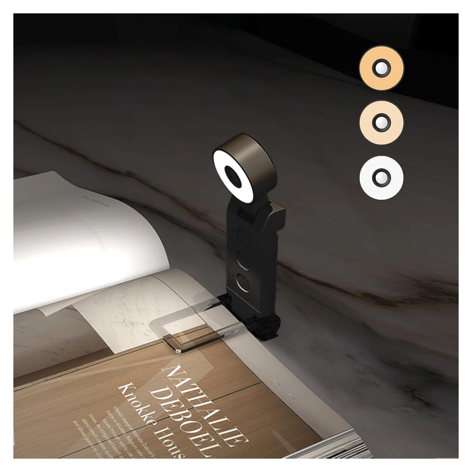 Luz de lectura recargable Thclmdse LED USB 5 colores 6 brillos