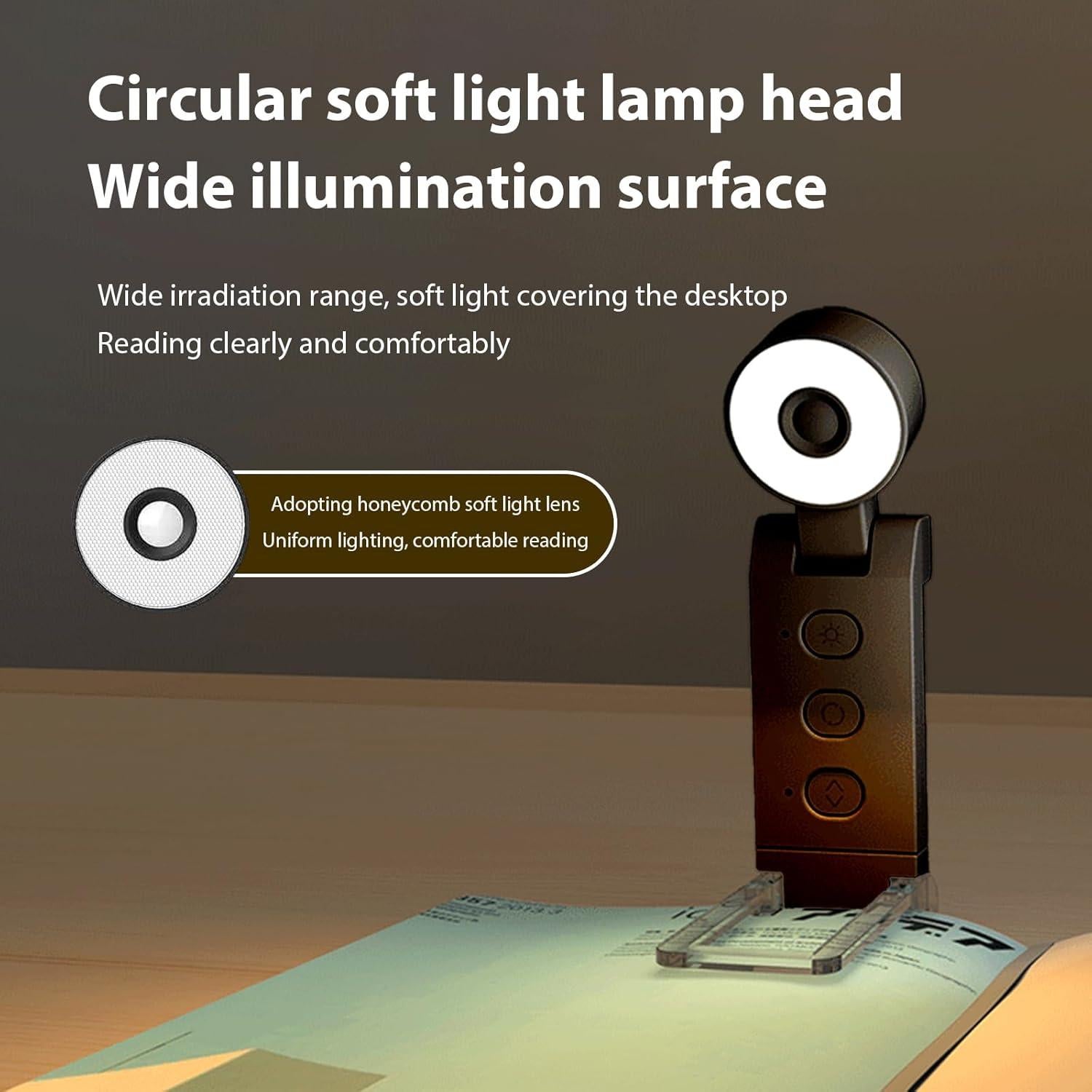 Luz de lectura recargable Thclmdse LED USB 5 colores 6 brillos