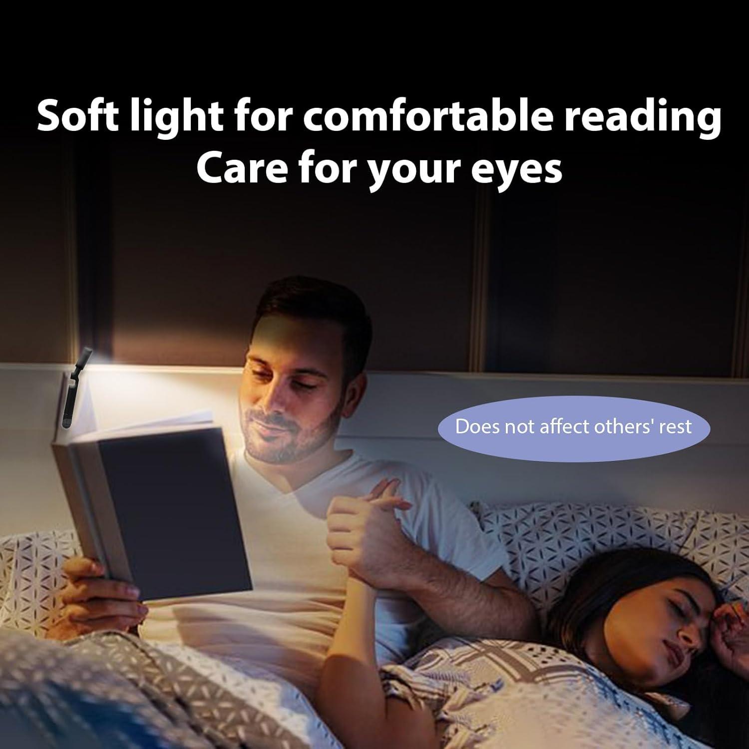 Luz de lectura recargable Thclmdse LED USB 5 colores 6 brillos