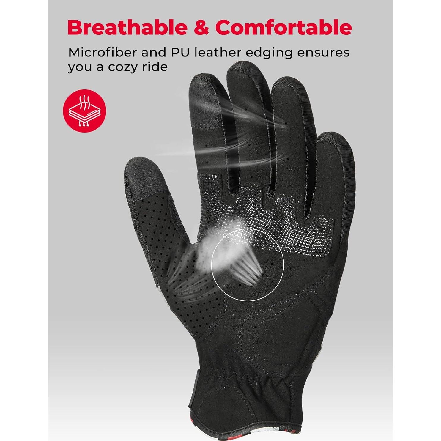 Guantes de Motocicleta KEMIMOTO Medianos Transpirables