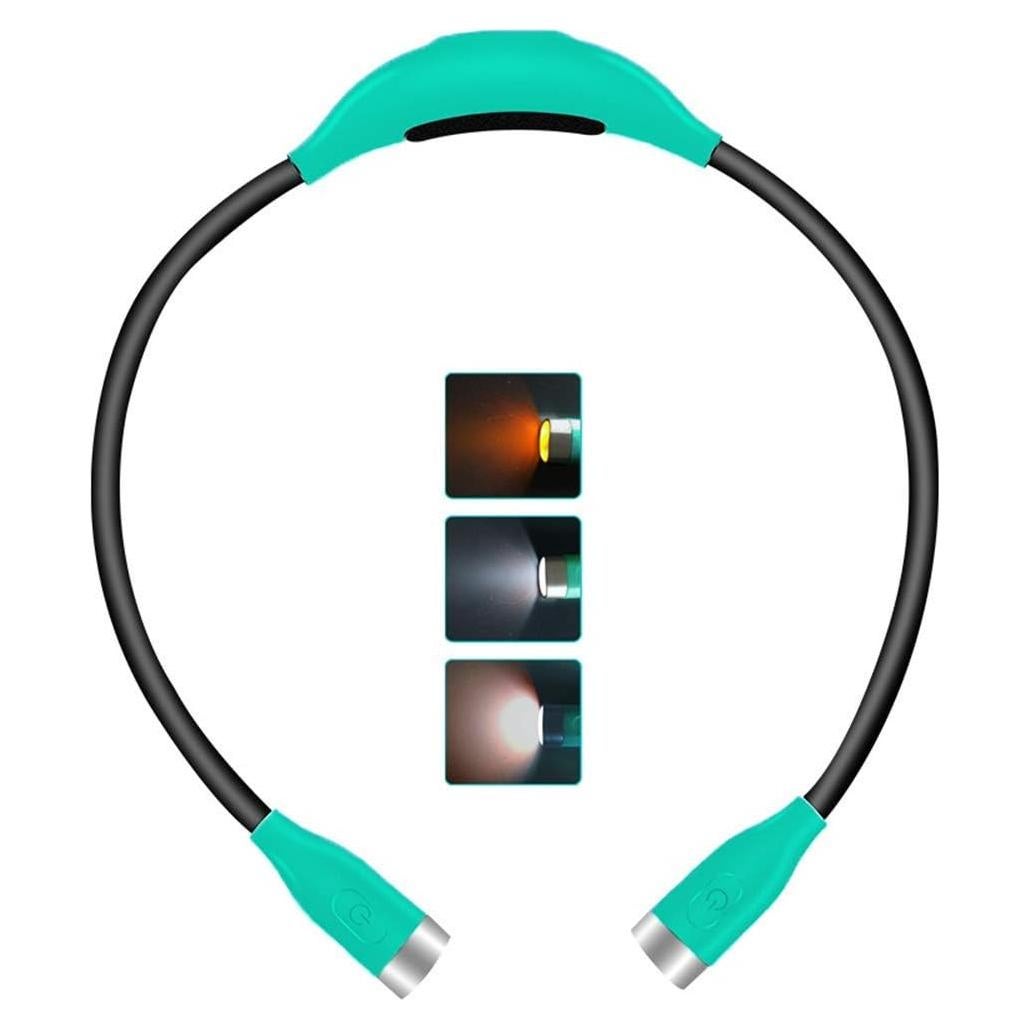 Luz de Lectura para el Cuello QEBIDUM Recargable USB 3 Brillos
