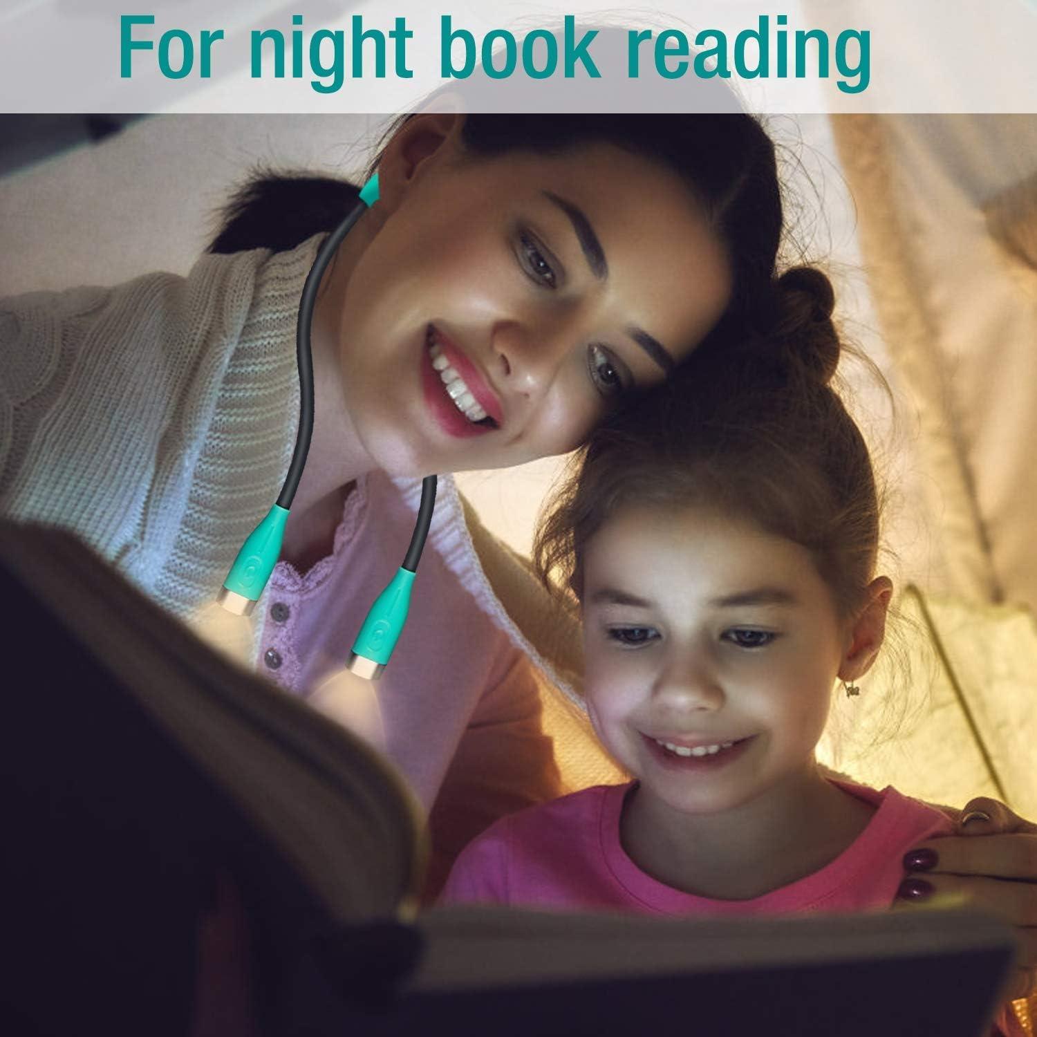 Luz de Lectura para el Cuello QEBIDUM Recargable USB 3 Brillos