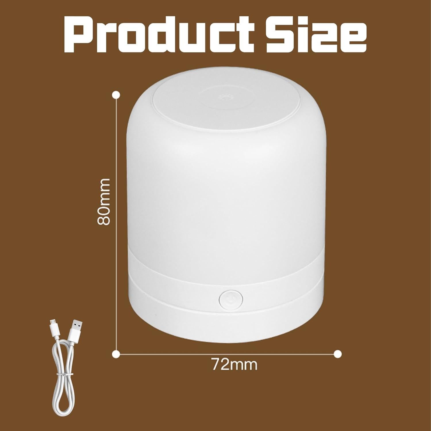 Luz Nocturna Portátil FNMYCO 1200mAh LED Táctil 3 Colores