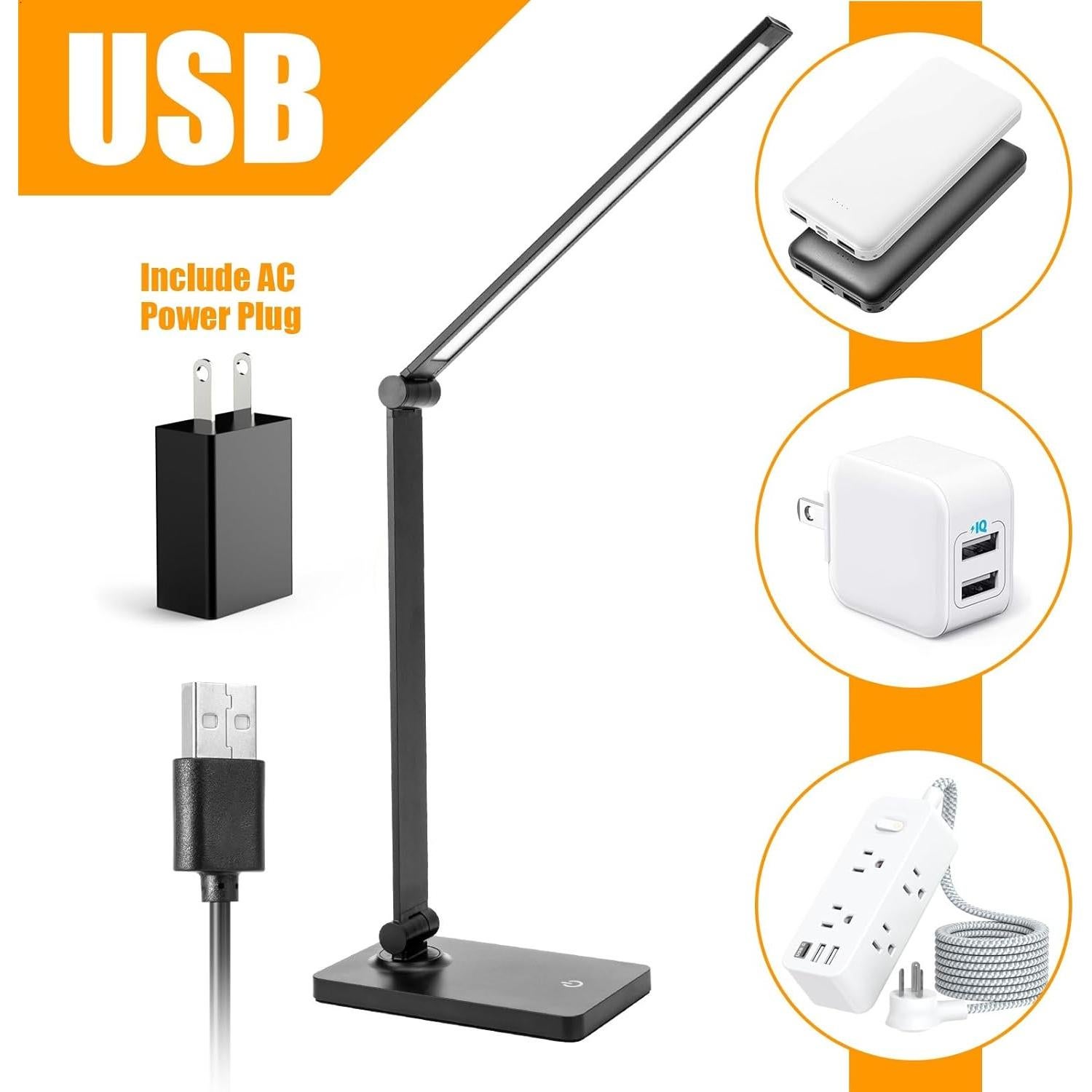 Lámpara de Escritorio Recargable DWEPTU USB LED 5000mAh