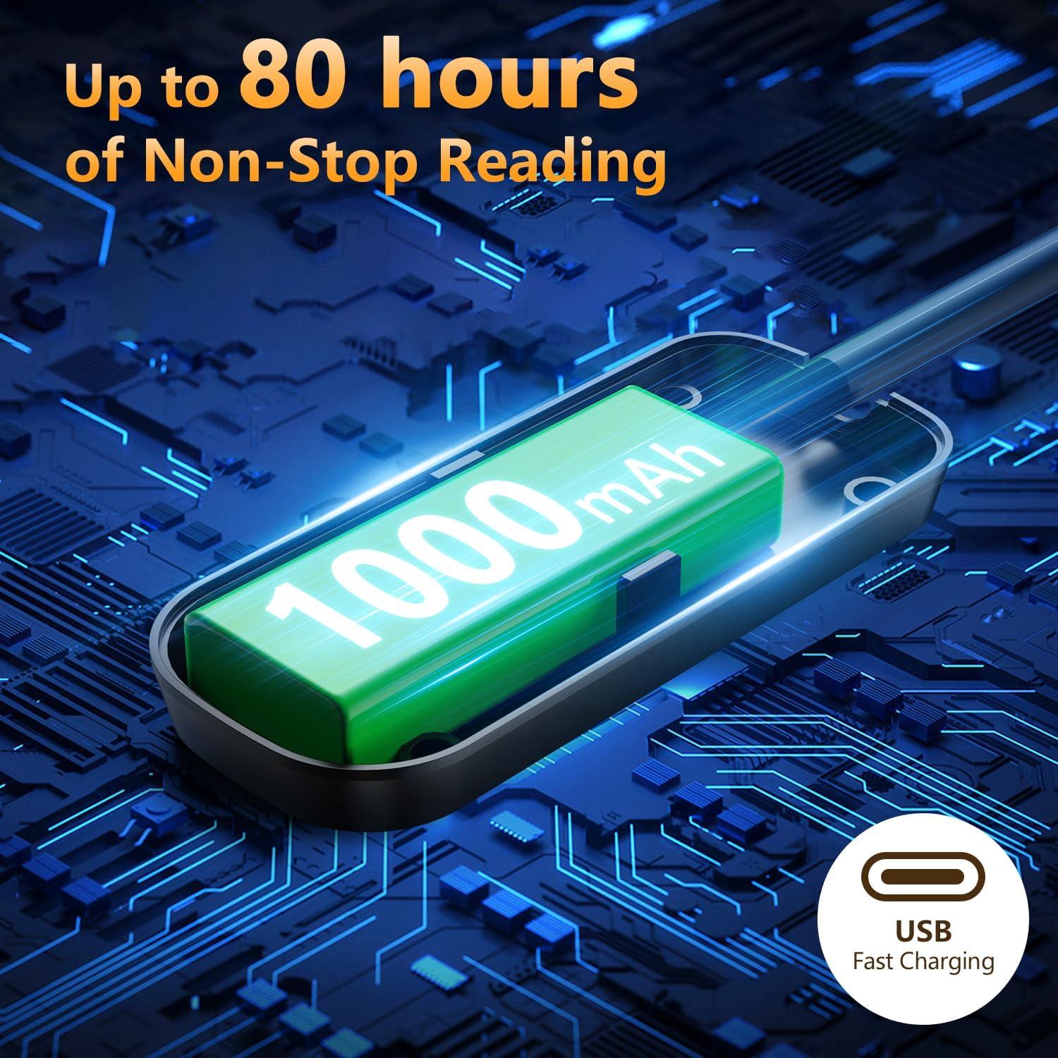 Luz de Lectura Recargable IOHFO con Clip, 3 Temperaturas, 80h