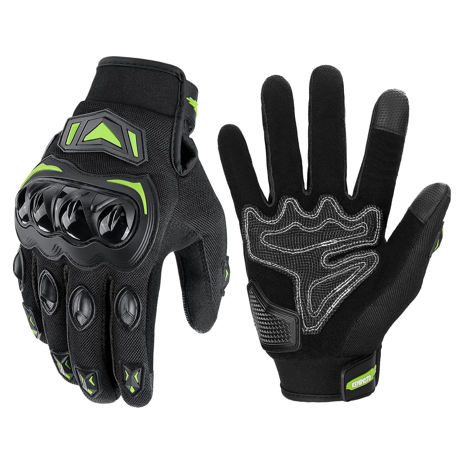 Guantes de Motocicleta KEMIMOTO XXL Transpirables Verde