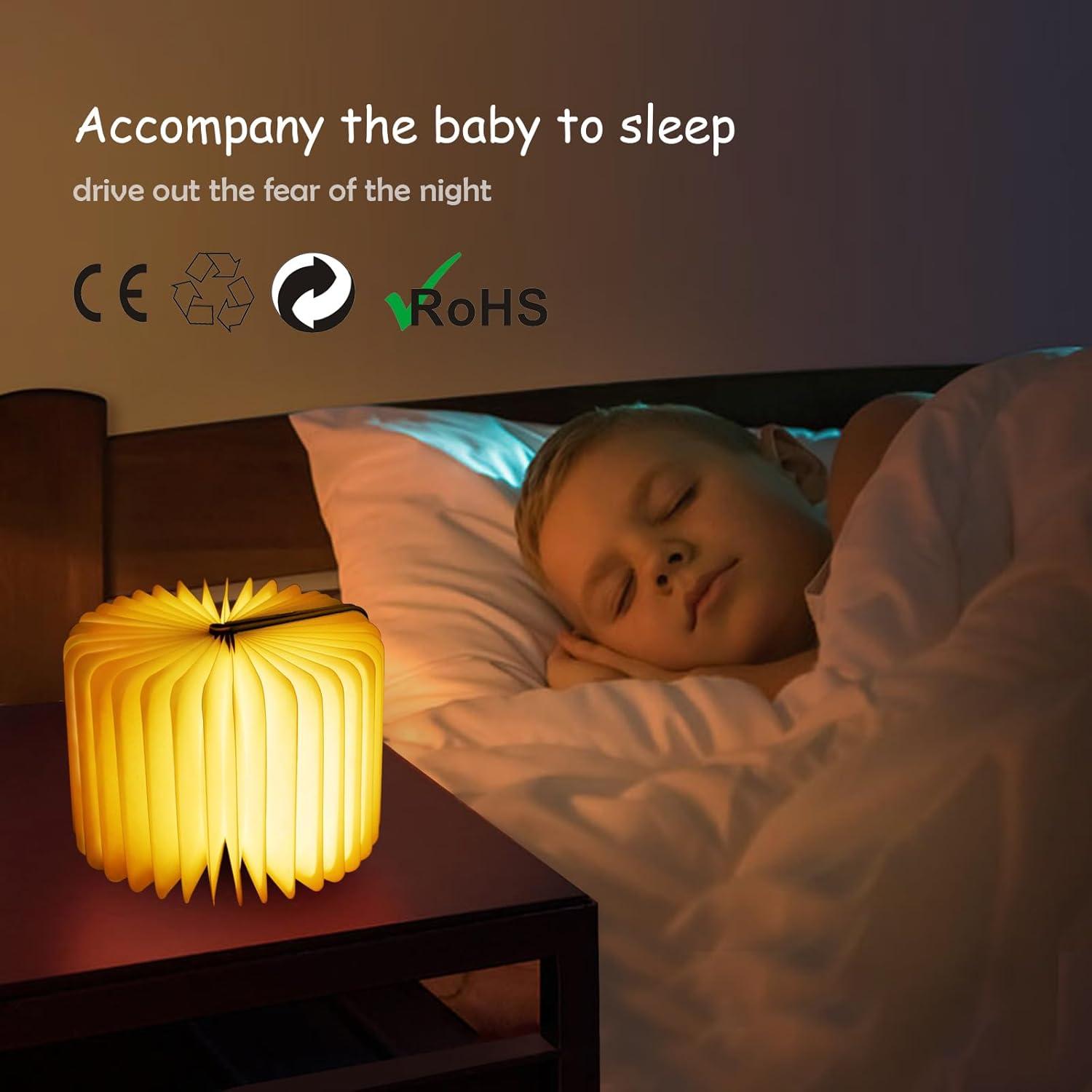 Lámpara de Libro 3D Ciervo Vintage Recargable USB LED