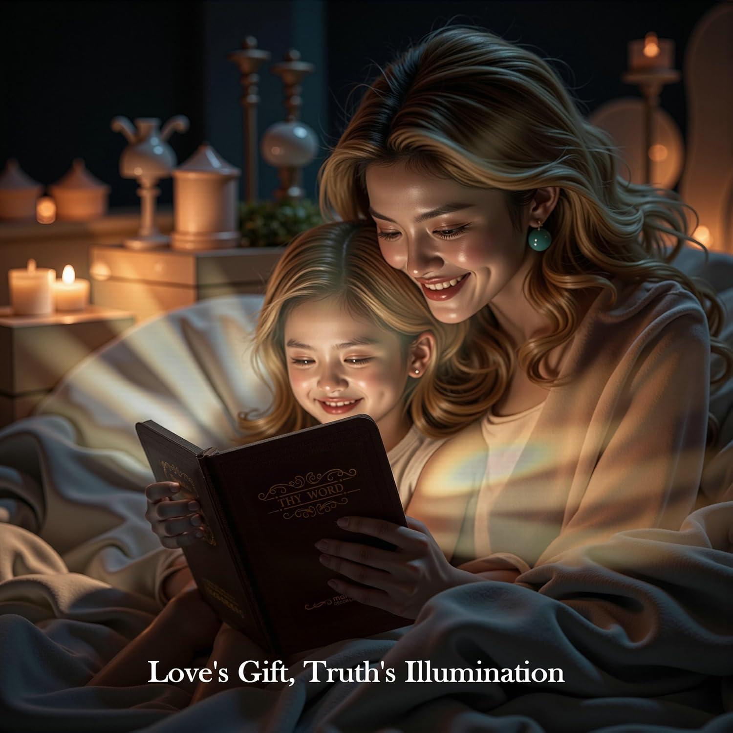 Luz Nocturna Bíblica Mamre Thy Word Decor, 19 cm, 3 Versículos