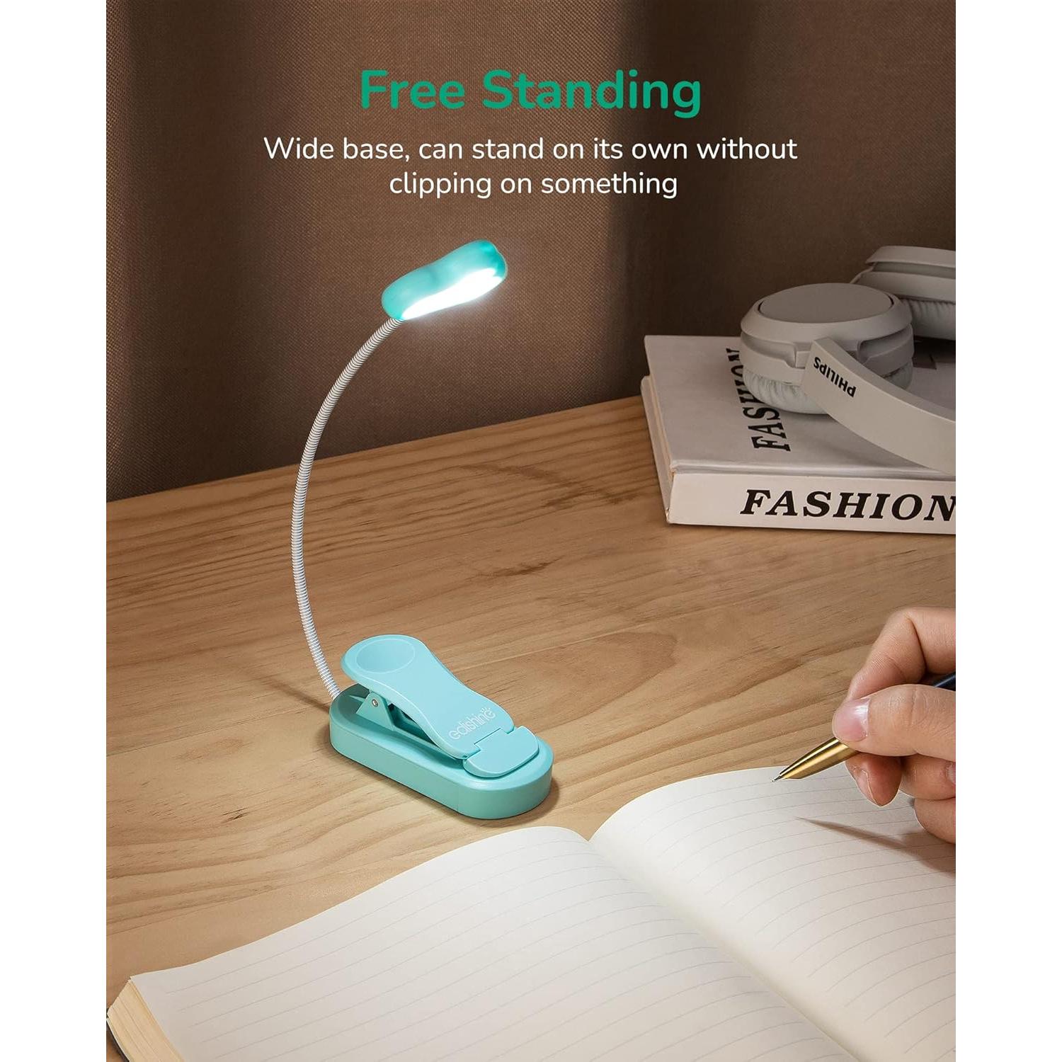 Luz de Lectura EDISHINE Azul Recargable USB 3 Modos Regulable