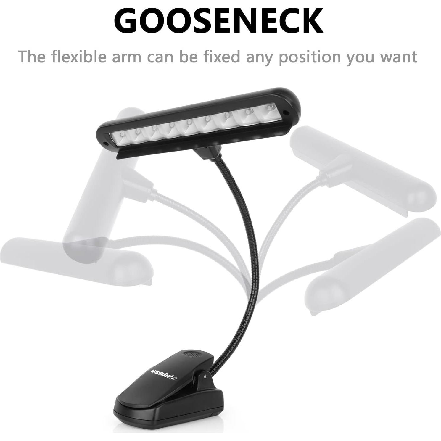 Luz de Atril Musical Vshinic DL-09, 9 LED Ajustable