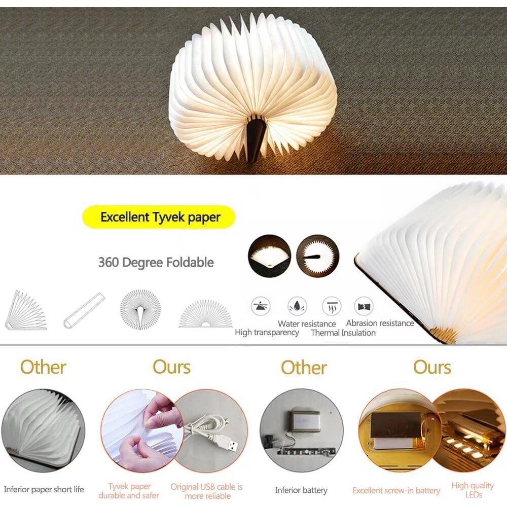 Lámpara de Libro Plegable Anwick LED Recargable USB 240g