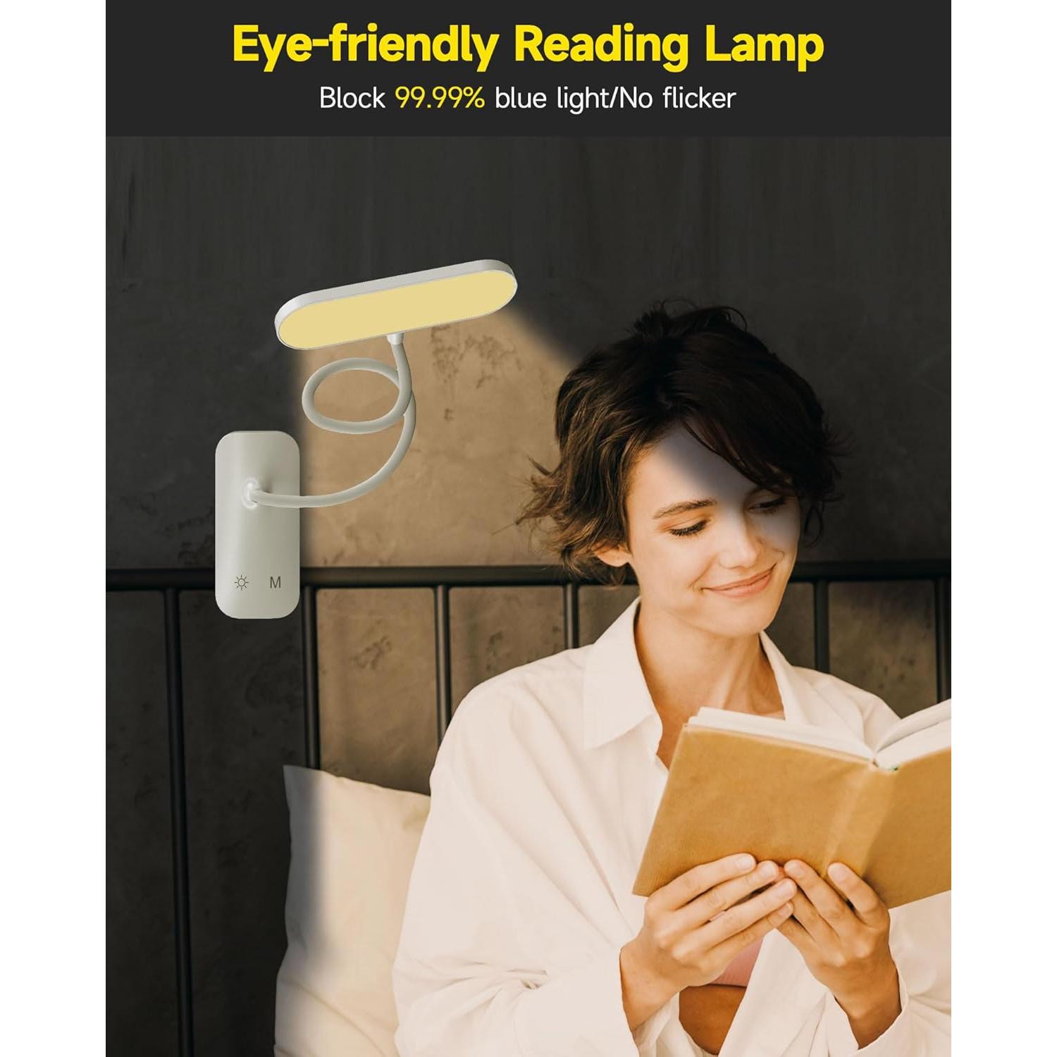 Lámpara de Escritorio CUHIOY con Abrazadera Flexible LED 5 Colores