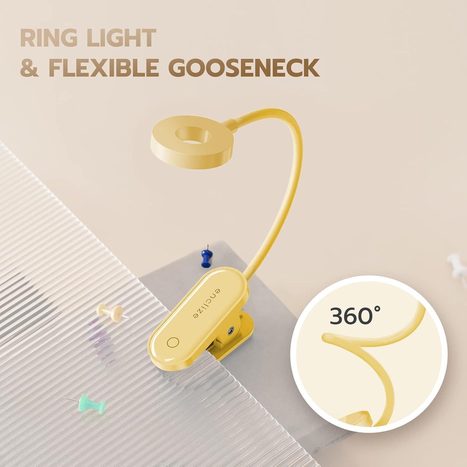 Luz de lectura LED recargable enclize con 3 temperaturas