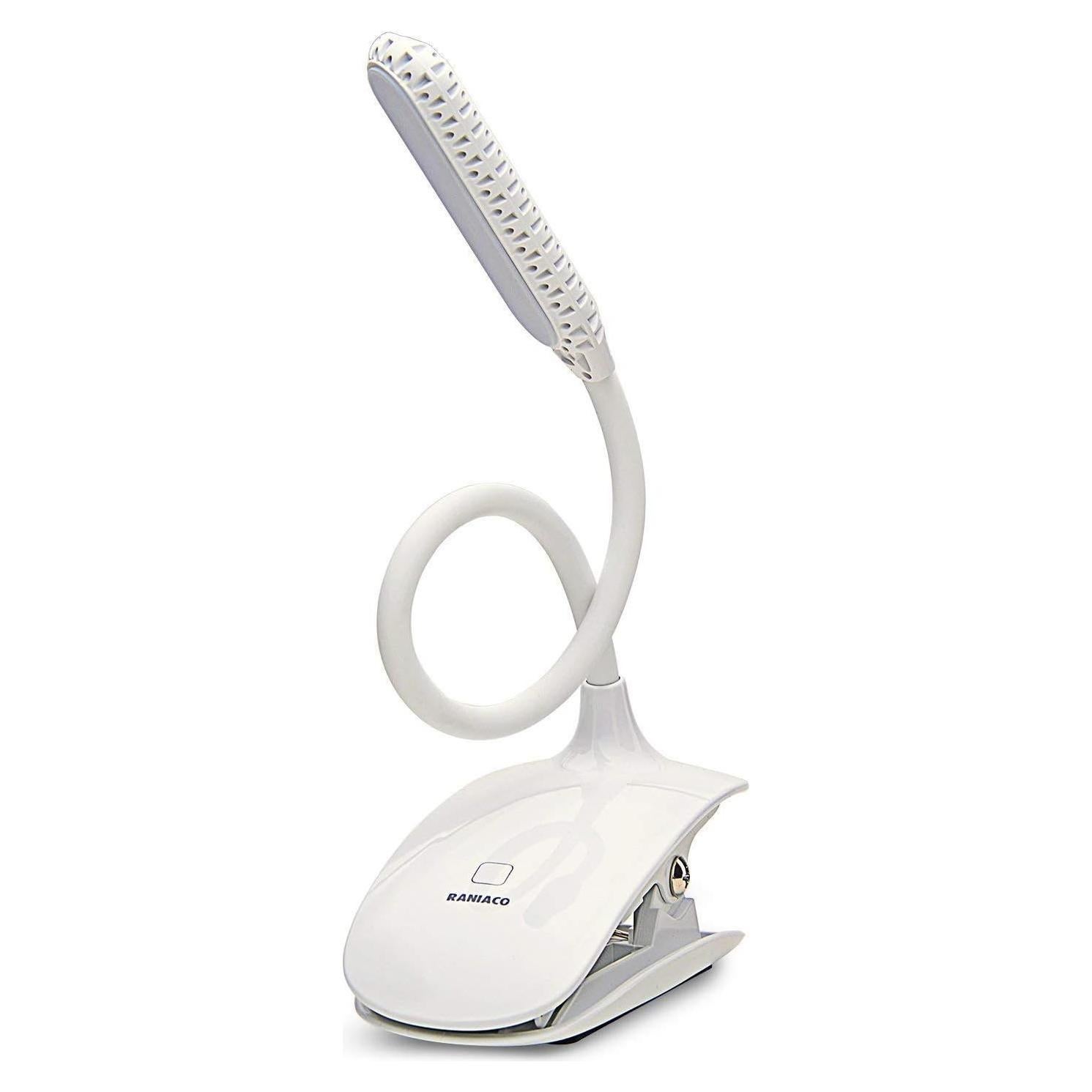 Luz de Lectura LED Raniaco con Clip y 3 Brillos - Blanco