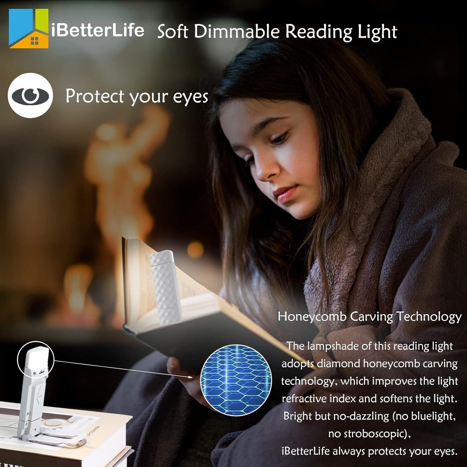 Luz de Lectura Recargable iBetterLife LED 3 Colores 5 Brillos