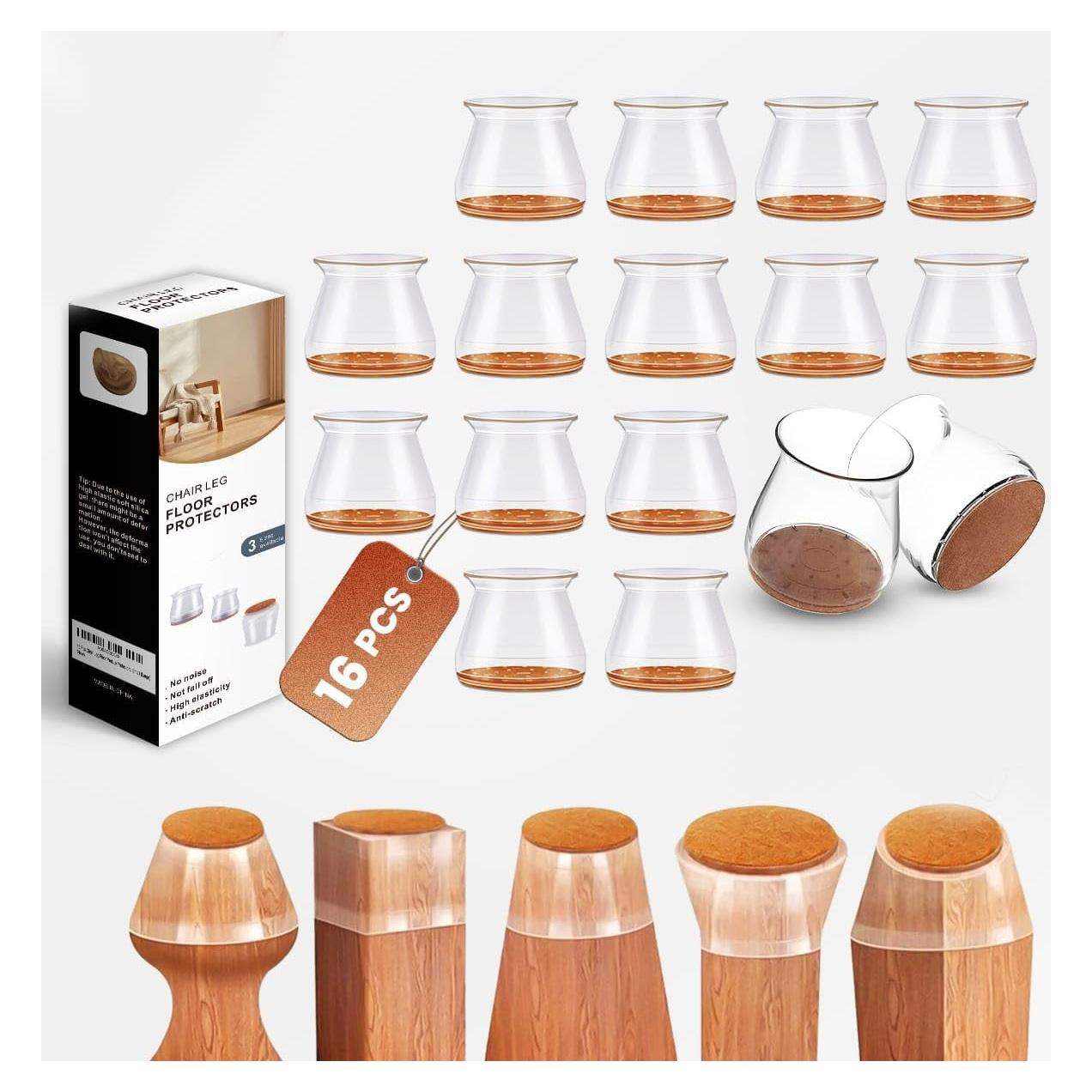 16 Protectores de Suelo para Patas de Silla Charming Curios