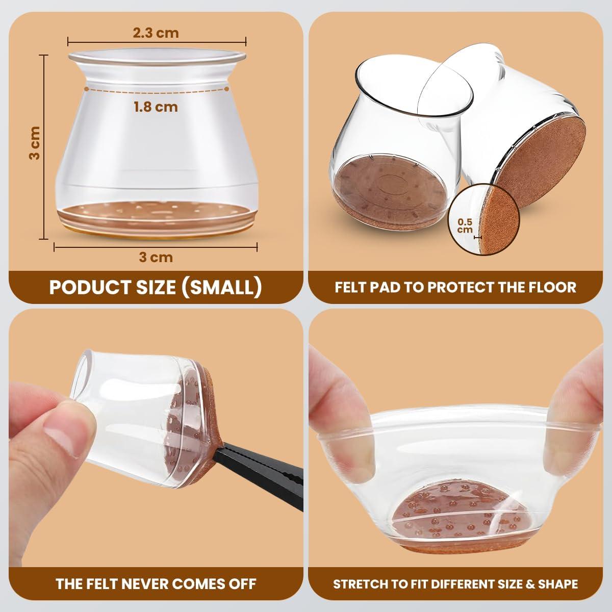 16 Protectores de Suelo para Patas de Silla Charming Curios