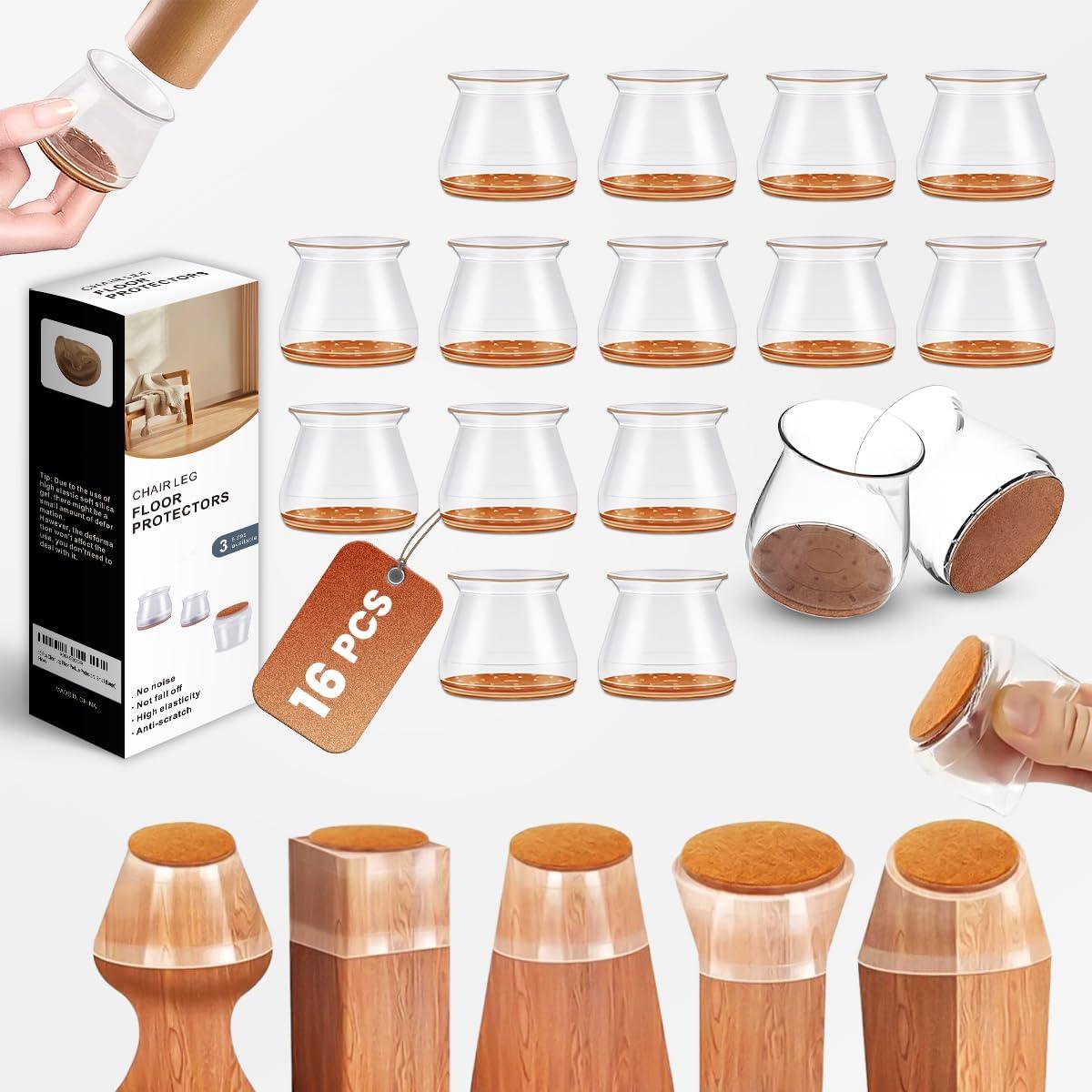 16 Protectores de Suelo para Patas de Silla Charming Curios