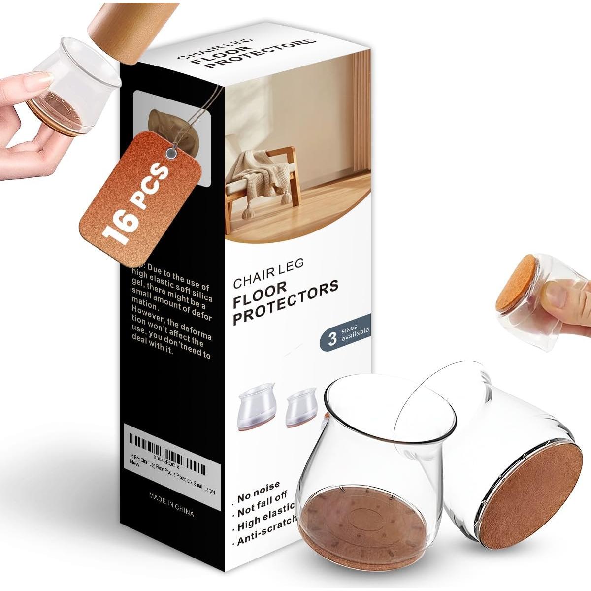 16 Protectores de Suelo para Patas de Silla Charming Curios