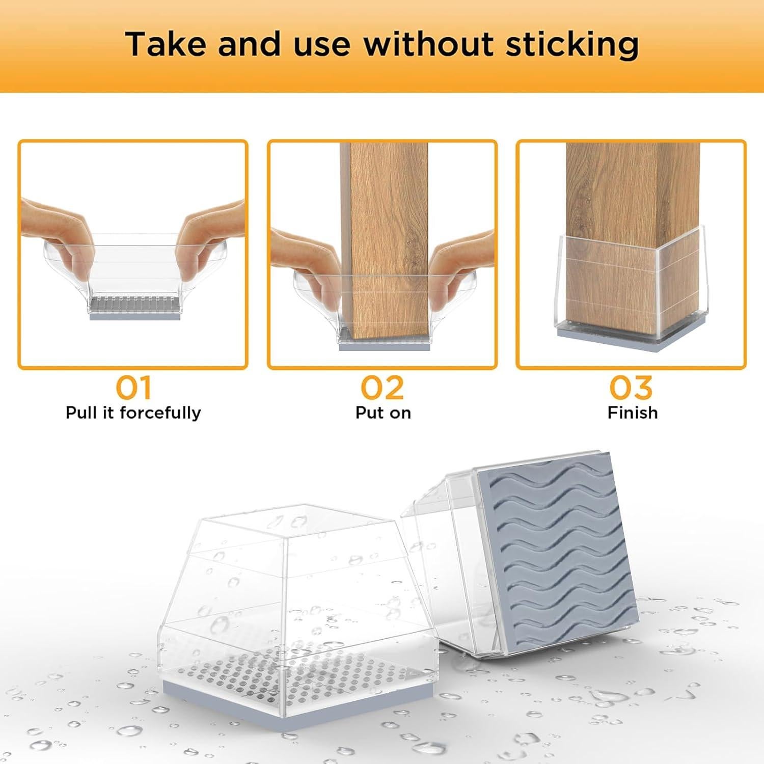 16 Protectores de Silicona Antideslizantes para Patas de Silla CHWM