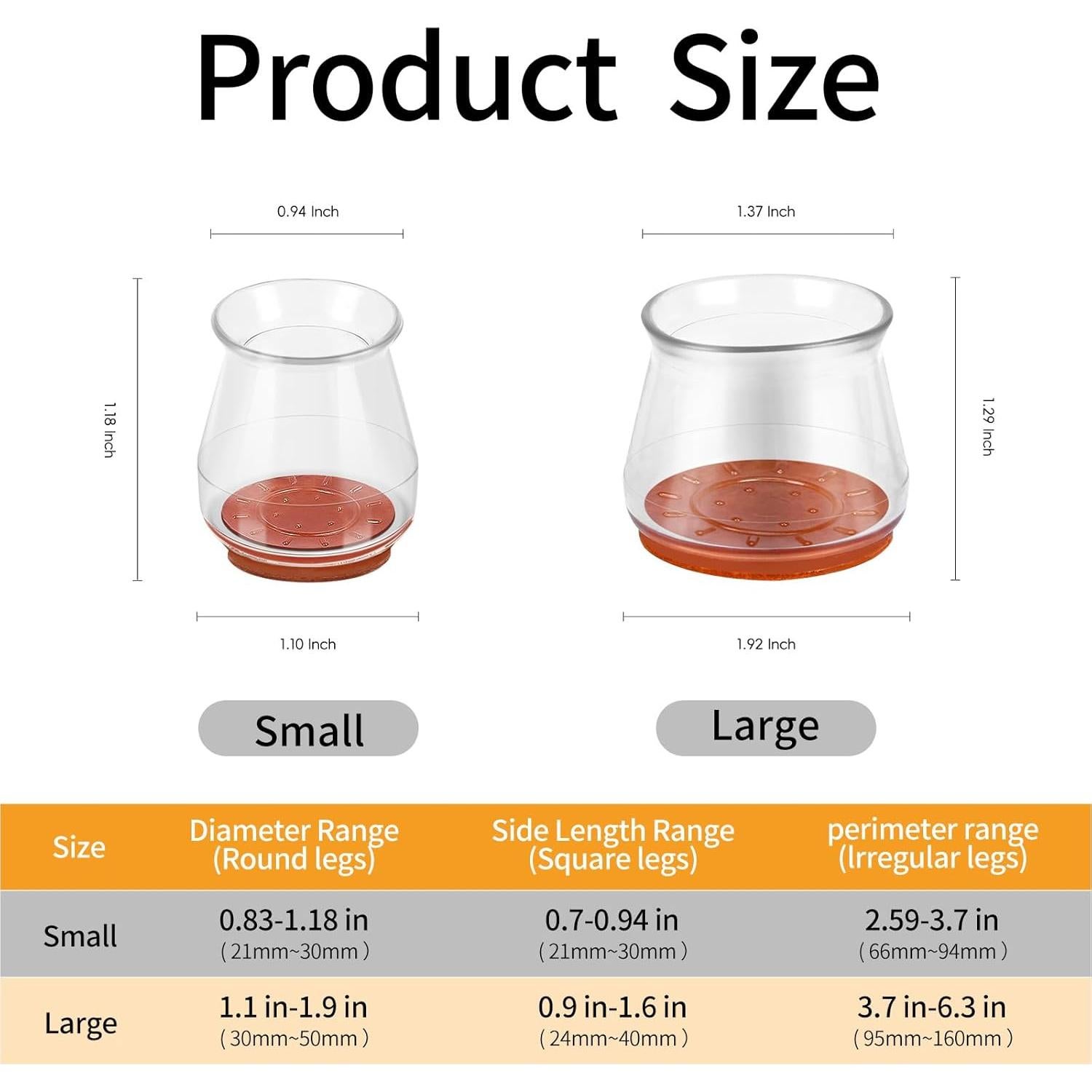 Cubiertas de patas de silla de silicona Jedroc 32 unidades