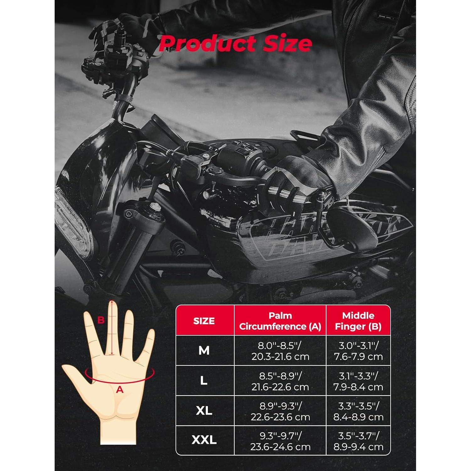 Guantes KEMIMOTO para Motociclismo y Ciclismo Talla M