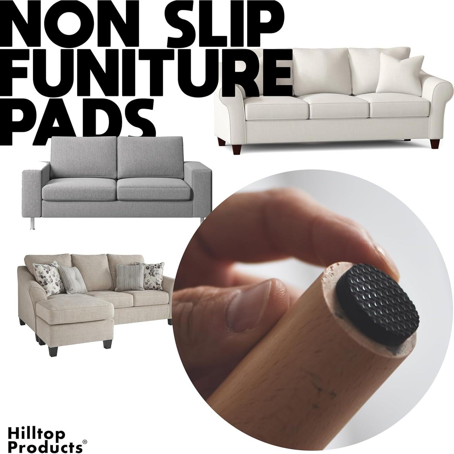 148 Almohadillas Antideslizantes Hilltop para Muebles - Fieltro