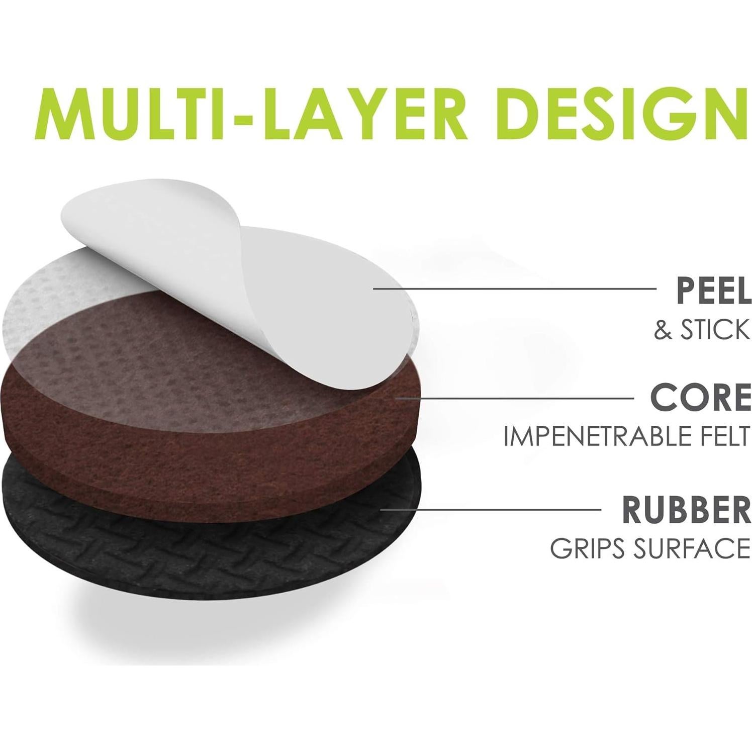 Almohadillas Antideslizantes Slipstick GorillaPads 2.54 cm - Juego de 16