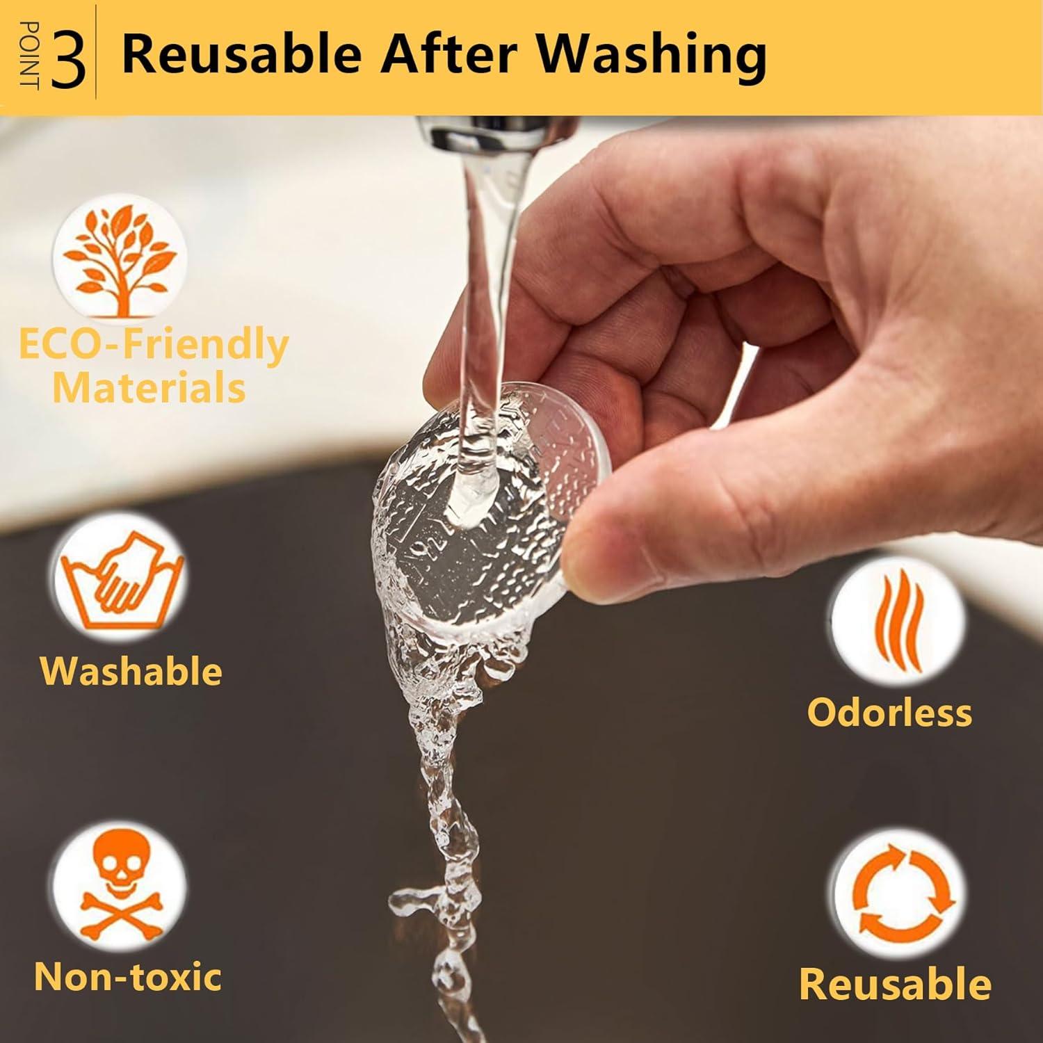 Almohadillas Antideslizantes iQIHAN 12 Piezas 40mm Transparentes