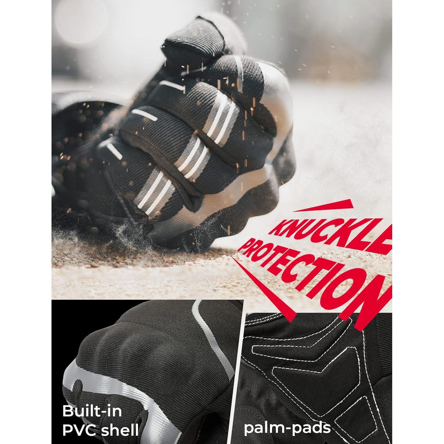 Guantes de Motocicleta KEMIMOTO XXL Negro-3 Transpirables