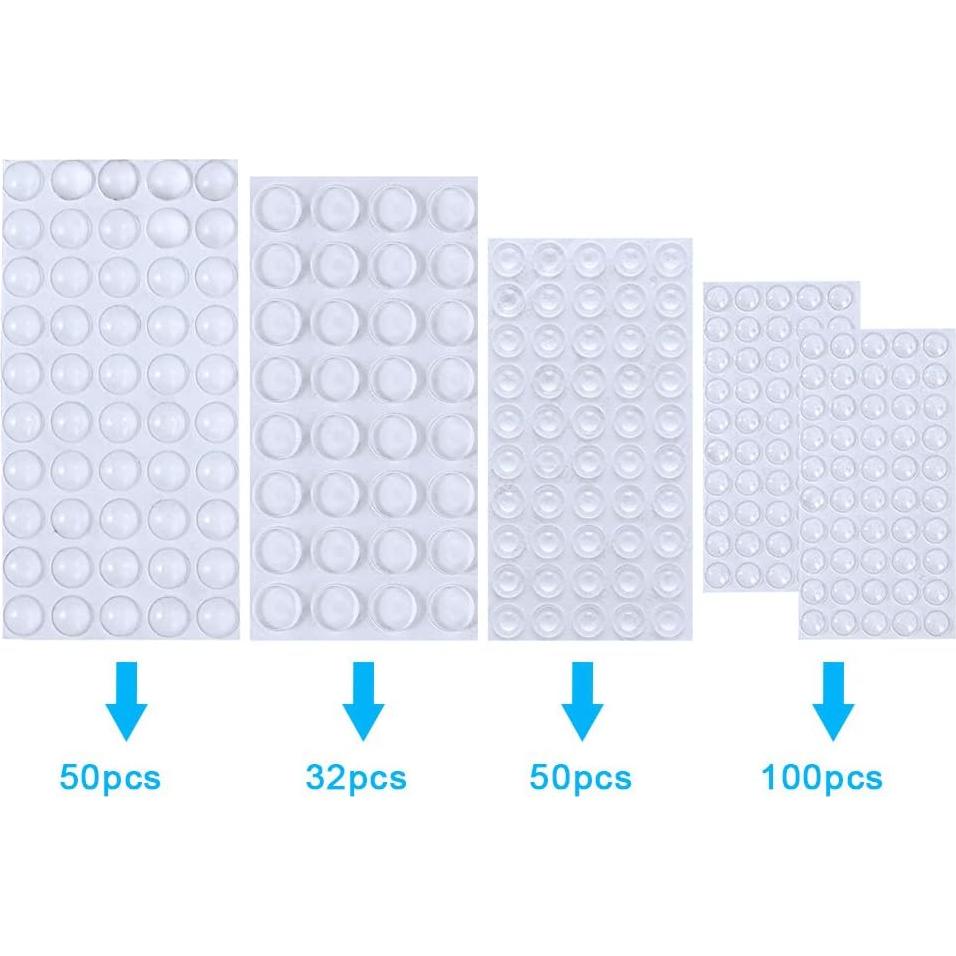 Almohadillas de Goma Adhesivas AUSTOR 232 Piezas Transparentes