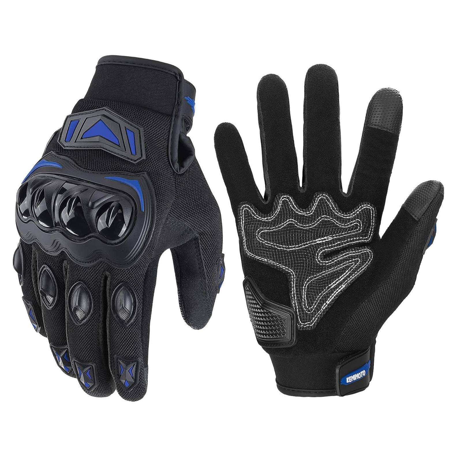 Guantes de Motocicleta KEMIMOTO M Azul Transpirables