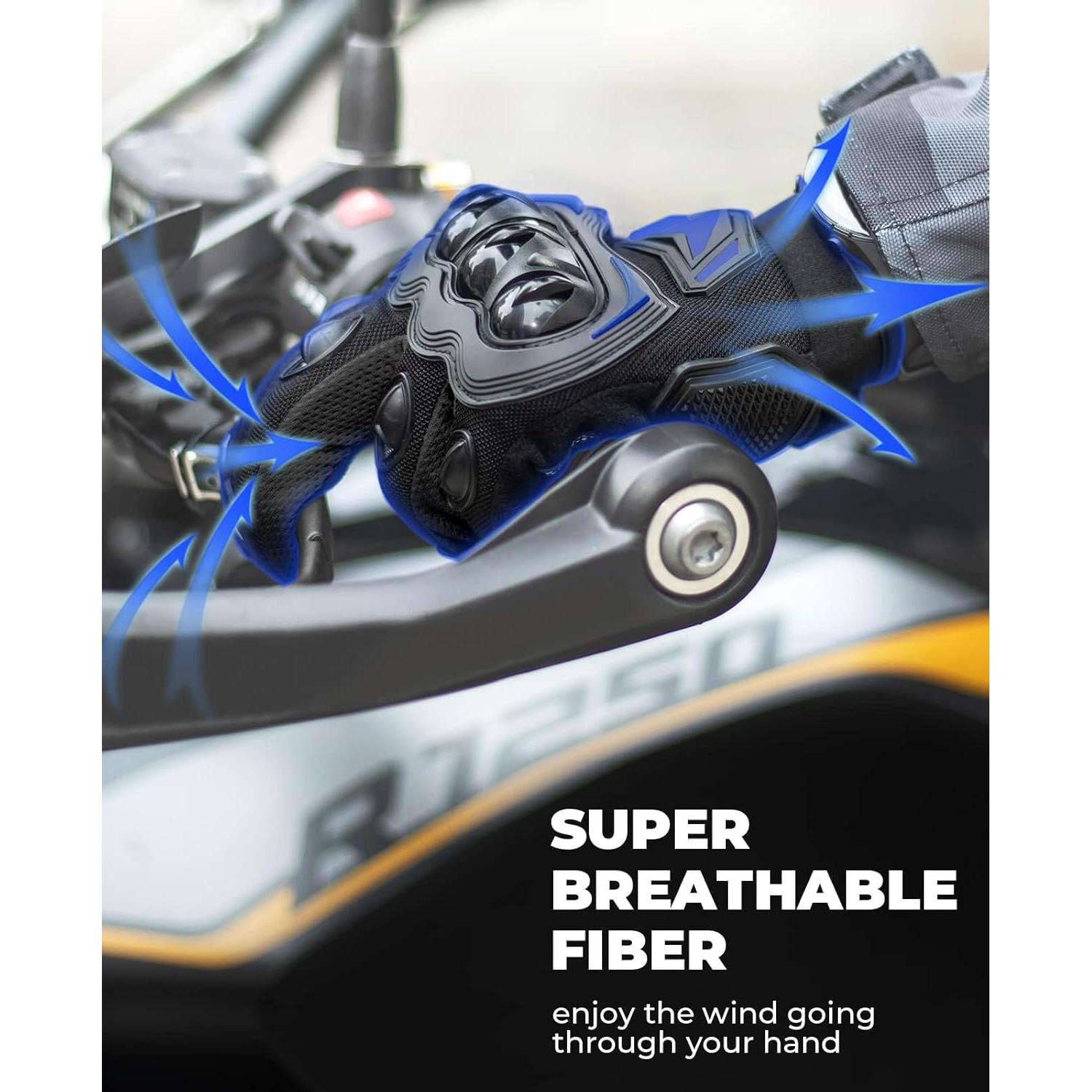 Guantes de Motocicleta KEMIMOTO M Azul Transpirables