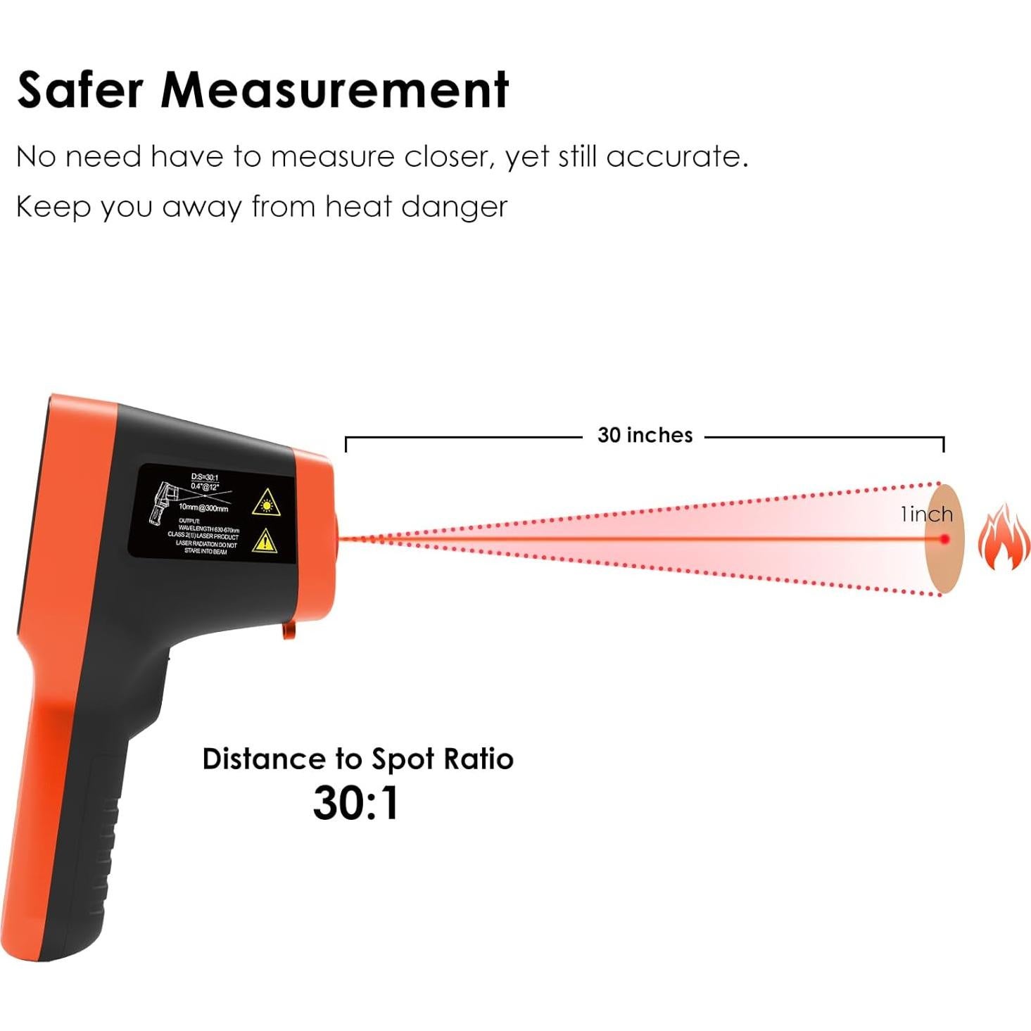 Termómetro Infrarrojo Digital BTMETER BT-1600APP -50°C a 1600°C