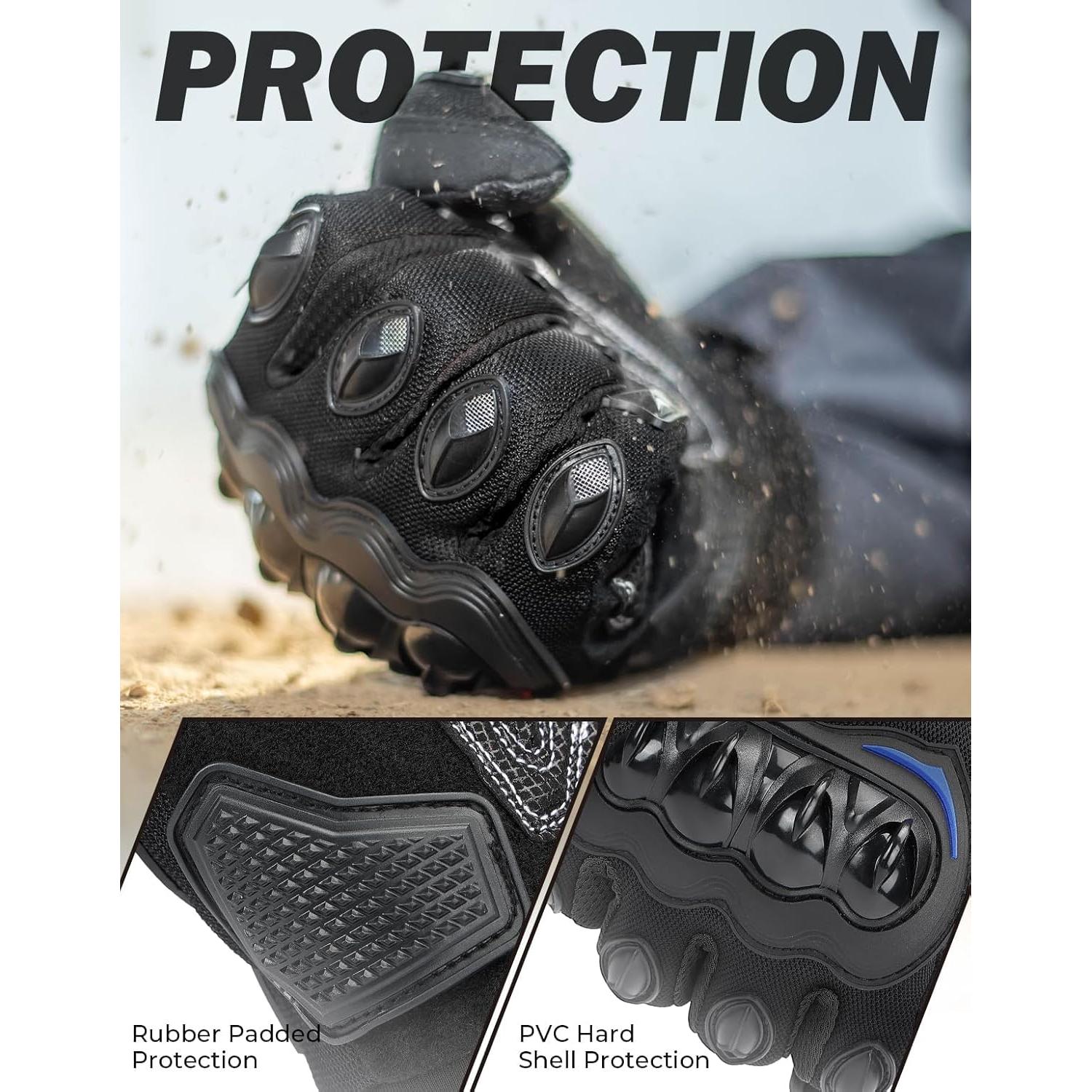 Guantes de Motocicleta KEMIMOTO XXL Transpirables Azul