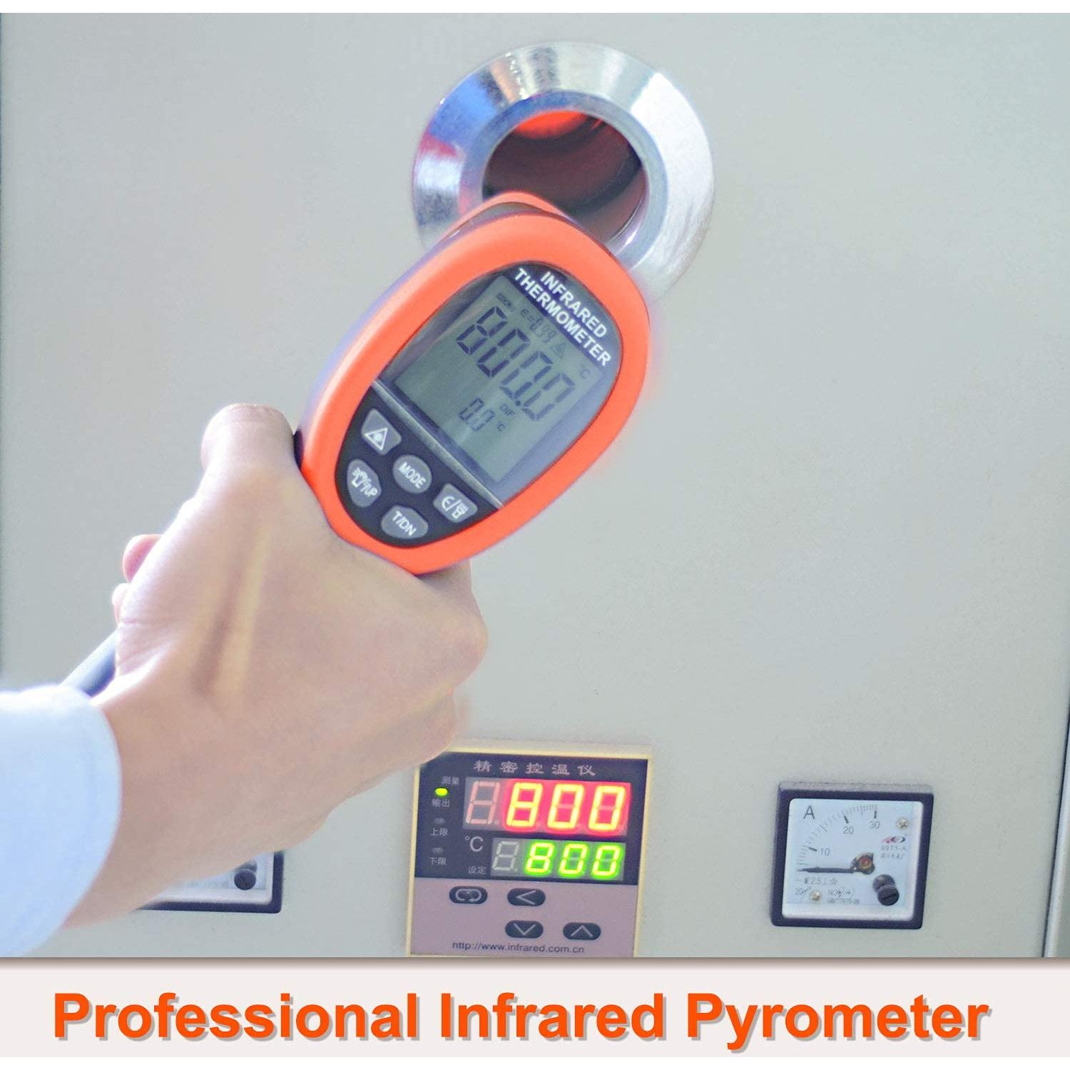 Pirómetro Infrarrojo BTMETER BT-1500 -50 a 1500°C Naranja