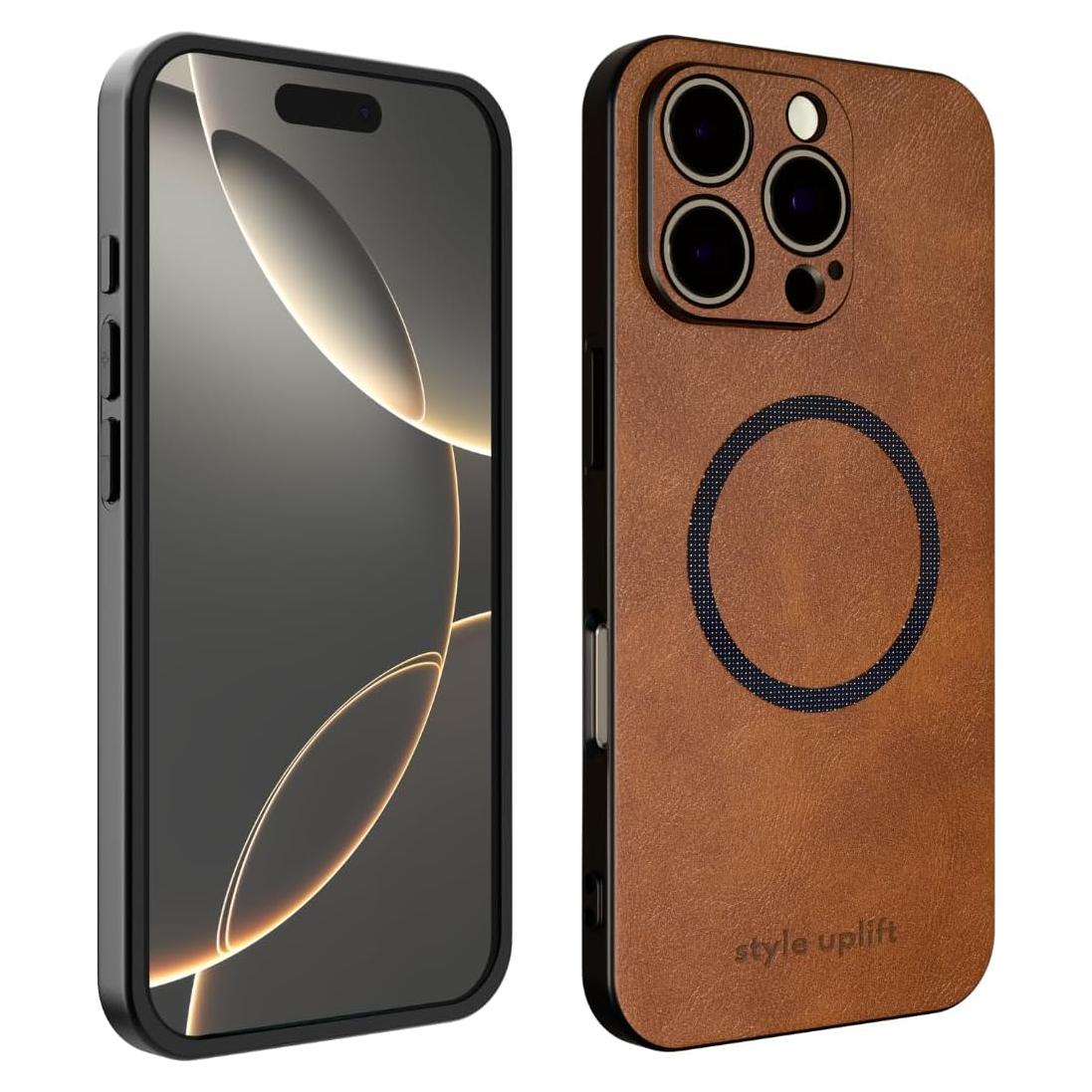 Funda Magnética de Cuero Vegano Style Uplift para iPhone 16 Pro