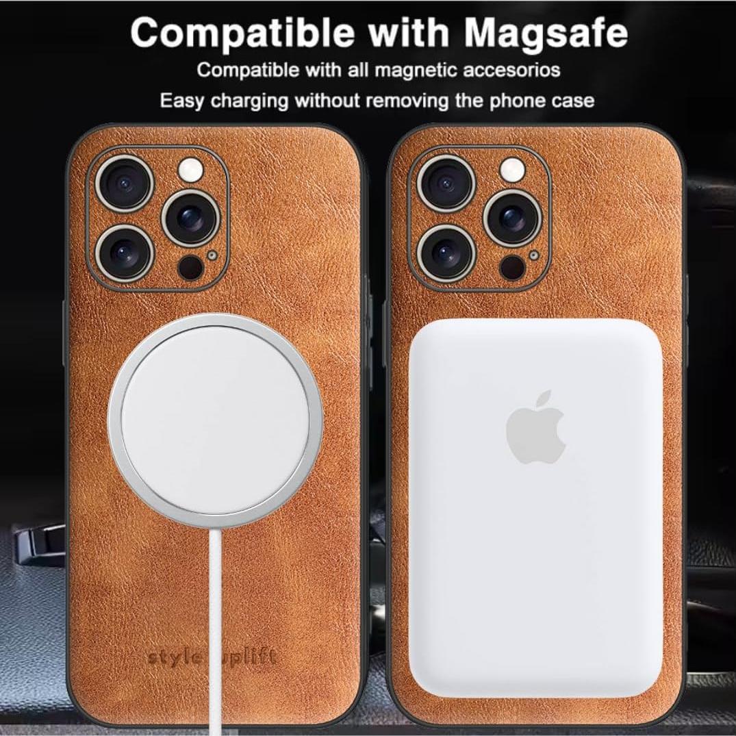 Funda Magnética de Cuero Vegano Style Uplift para iPhone 16 Pro