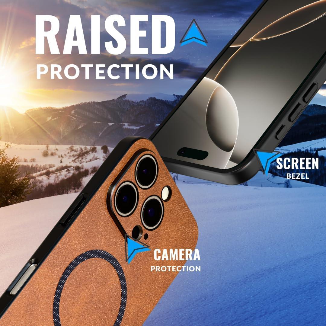 Funda Magnética de Cuero Vegano Style Uplift para iPhone 16 Pro