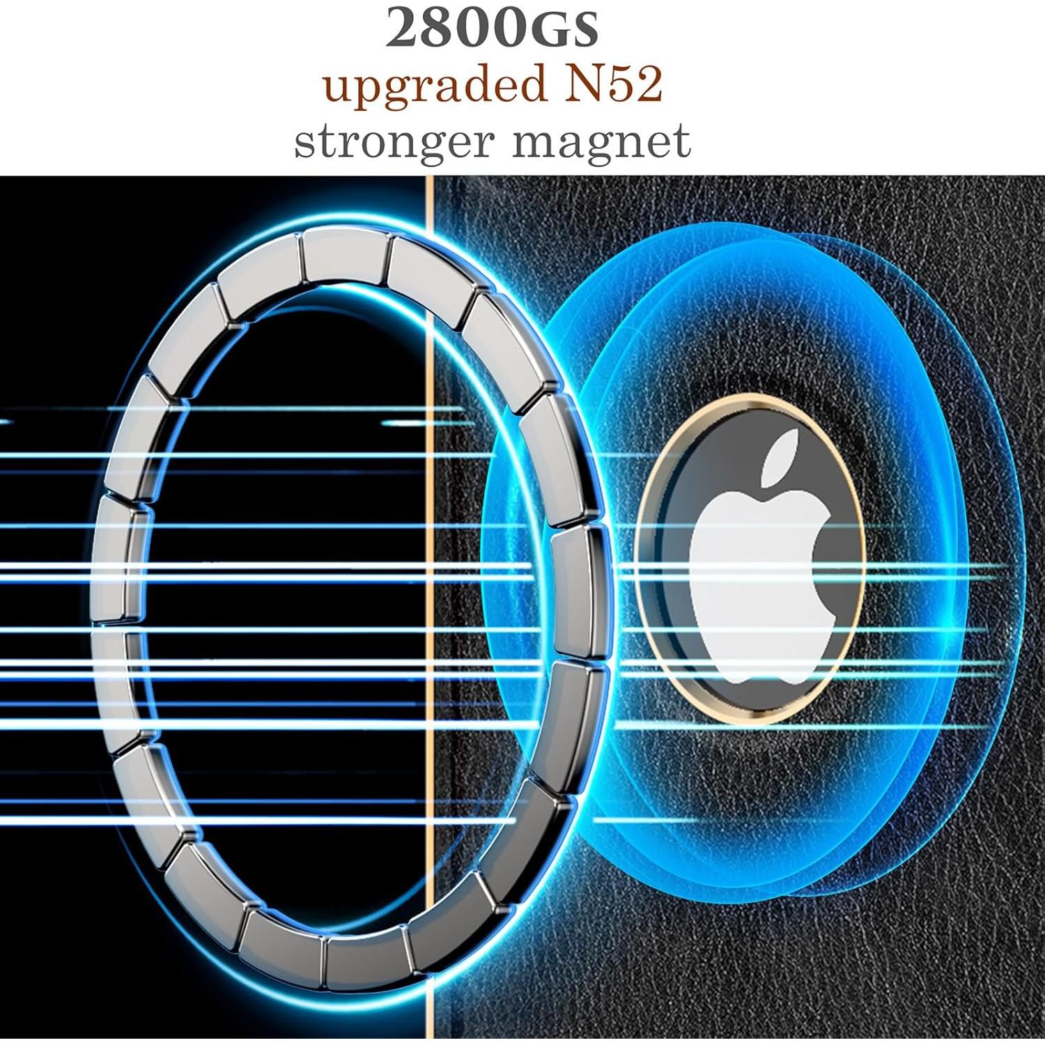 Funda de PU LOHASIC para iPhone 13 Pro Max - Mag-Safe, Negro