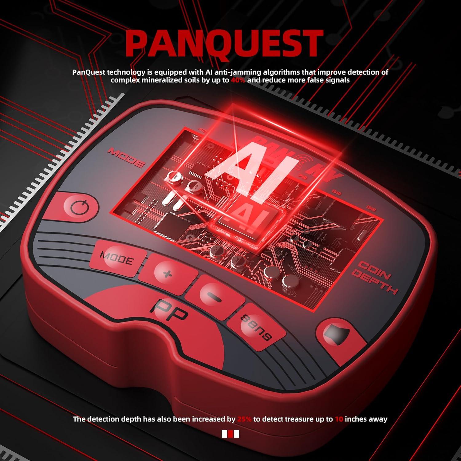 Detector de Metales PANCKY PK0075 Impermeable 10" LCD 5 Modos
