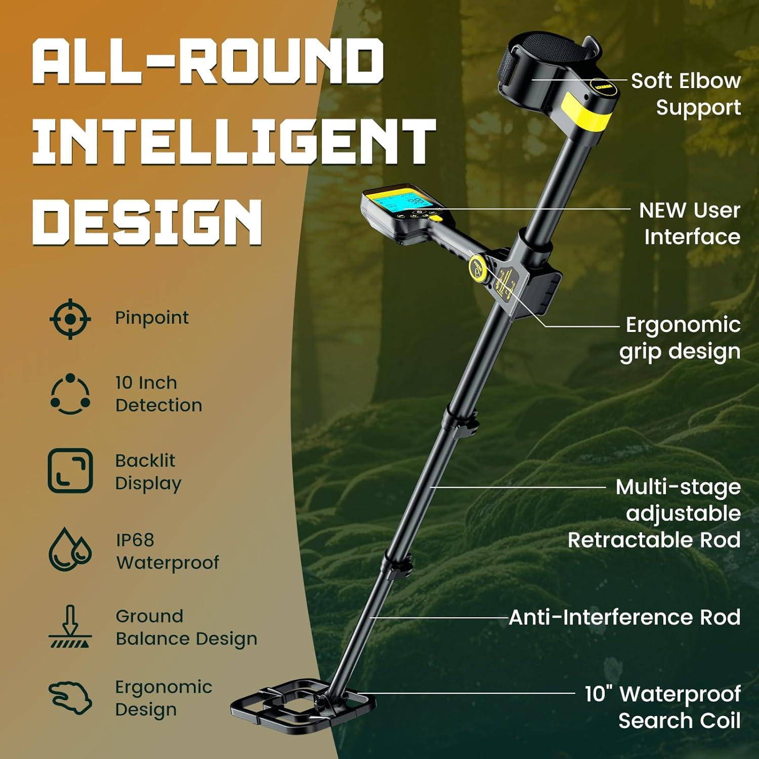 Detector de Metales OKESAM GT1000 Inalámbrico IP68 10"