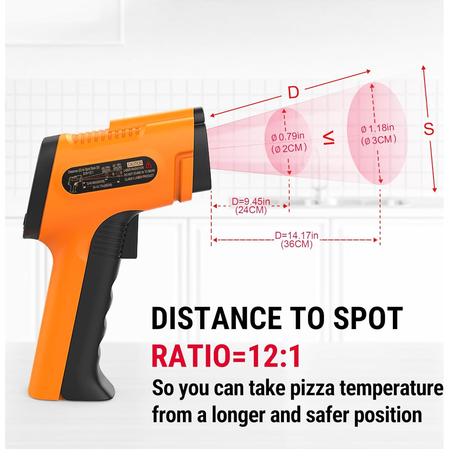 Termómetro Infrarrojo ThermoPro TP30 y Sonda para Carne