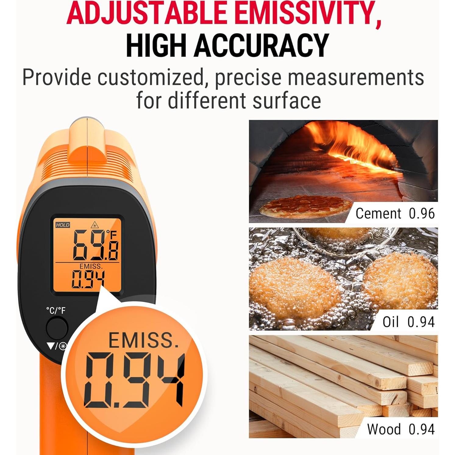 Termómetro Infrarrojo ThermoPro TP30 y Sonda para Carne