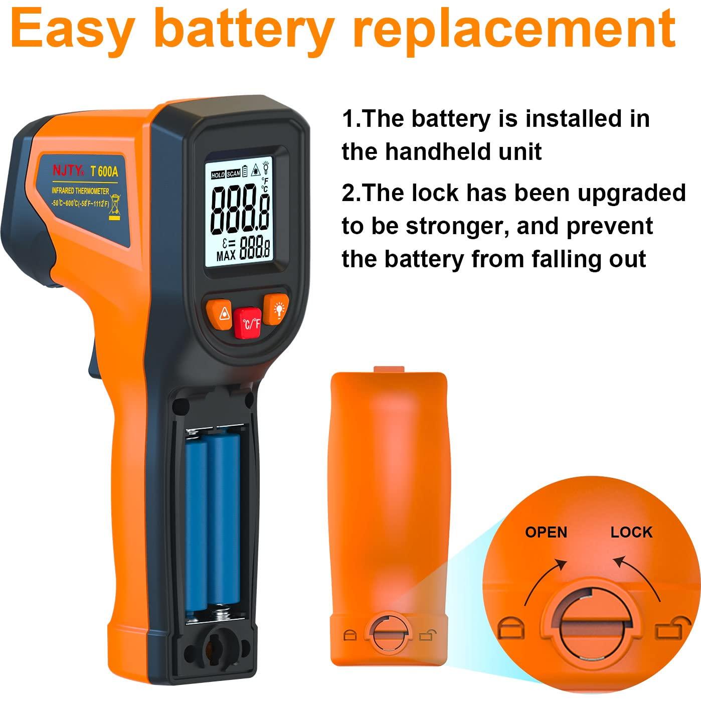 Termómetro Infrarrojo Digital DEASOMIYE T600A -50°C a 600°C